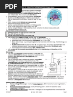 Biology 12 - Cell Structure & Function: Chapter Notes: The Cell Theory Can Be Summarized As