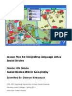 Lesson Plan #3: Integrating Language Arts & Social Studies Grade: 4th Grade Social Studies Strand: Geography