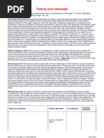 Optics-Testing Your Telescope