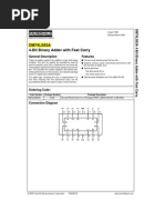 DM74LS83A 4-Bit Binary Adder With Fast Carry: General Description Features