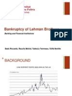 Bankruptcy of Lehman Brothers: Banking and Financial Institutions