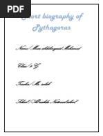 Short Biography of Pythagoras