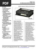 Features: Model 503 DC Brushless Servo Amplifier