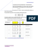 Gaussian Elimination Spreadsheet