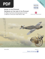 Annex To The Protocol Guidance On The Use of The Protocol For Reporting Finds of Archaeological Interest in Relation To Aircraft Crash Sites at Sea