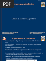 Programación Básica Unidad 2: Algoritmos y Diagramas de Flujo