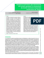 Analyse Et Prévision Des Tassements de Surface Pendant Le Creusement Du Tunnel Nord de La Traversée Souterraine de Toulon