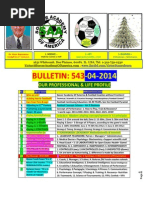 Bulletin 543 Quarter Finals - Finals of UEFA Club Champions - 2014