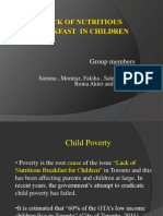 Lack of Nutritoin Breakfast in Children - Advocacy Powerpoint