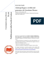 Fulvio Papi, Antropologia e Civiltà Nel Pensiero Di Giordano Bruno, Firenze, La Nuova Italia, 1968 (Pubblicazioni Della Facoltà Di Lettere e Filosofia Dell'università Degli Studi Di Milano, 46)