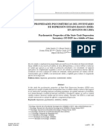 Propiedades Psicométricas Del Inventario de Depresión Estado-Rasgo (IDER) en Una Muestra de Adultos de Lima Metropolitana