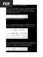 Cantidad de Calor y Calor Específico