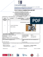 International Limited: Certificate of Visual Examination and Mpi