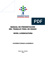 Manual de Presentación Del Trabajo Final de grado-UPDS