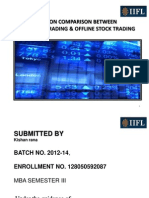 Project On Comparison Between Online Stock Trading & Offline Stock Trading