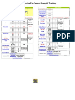 Workout - Sheet - Football In-Season Strength Training