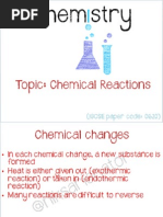 IGCSE Chemistry: Chemical Reactions - Notes