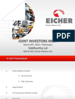 Presentation On Eicher Motors LTD