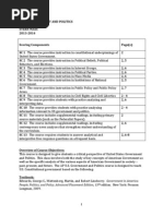 AP US Government Course Calendar