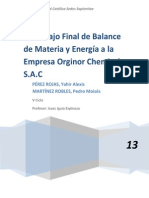 Informe de Balance y Materia