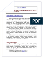 Fineness of Cement by Sieve Analysis