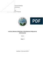 Tema 2 Uso Del Lenguaje Redaccion y Ortografia en Trabajos De-Investigacion