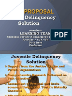 Juvenile Delinquency Solution: Learning Team