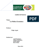 Trabajo Politica Económica en Panamá