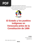 14-04-23 El Estado y Los Pueblos Indigenas en Venezuela Antes de La Constitucion de 1999