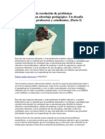 Dificultades en La Resolución de Problemas Matemáticos y Su Abordaje Pedagógico