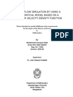 Traffic Flow Simulation by Using A Mathematical Model Based On