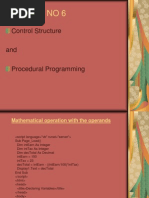 Chapter No 6: Control Structure