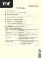 Suggested Formative Assessment Tasks: Real Numbers