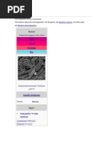 Bacteria: Bacterium (Genus) Bacteria (Disambiguation)