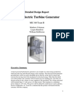 Hydroelectric Turbine Generator Detailed Design Report