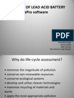 Life Cycle Analysis of Battery