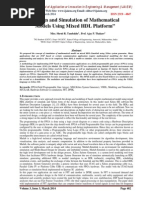 Design and Simulation of Mathematical Models Using Mixed HDL Platform