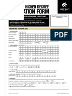 2013 14 Uon RHD Prospectus International Candidates Application Form