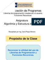 ALGOR ES DATOS Semana5 Modularizacion-LibreriasRecursividad