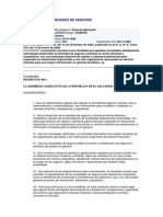 El Salvador Ley de Sociedades de Seguros - DL 844 1996