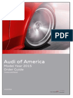 Audi Order Guide 2015 USA No Pricing