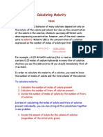 Calculating Molarity