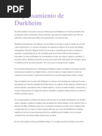 El Pensamiento de Durkheim