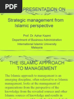 Slide Presentation On Strategic Management From Islamic Perspective