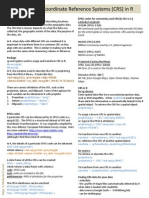 Overview Coordinate Reference Systems