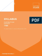 Syllabus: Cambridge O Level Commerce