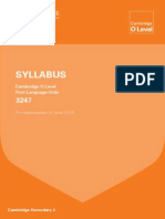 Syllabus: Cambridge O Level First Language Urdu