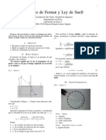 Principio de Fermat y Ley de Snell