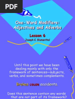 Lesson 6 One-Word Modifiers-Ajective Adverbs