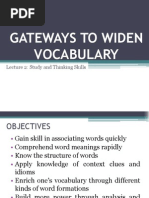 Gateways To Widen Vocabulary - Edited